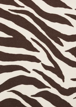 MANGO Koszulki*Koszulka w zebrę z asymetrycznym dekoltem