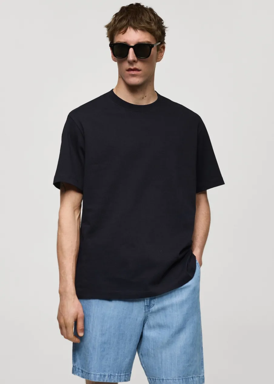 MANGO Koszulki*Koszulka z 100% bawełny relaxed fit