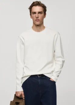 MANGO Koszulki*Koszulka z 100 % bawełny z długim rękawem