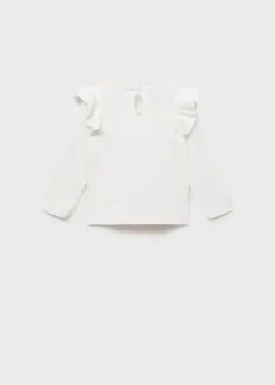 Dzieci MANGO Koszulki*Koszulka z 100% bawełny z falbankami