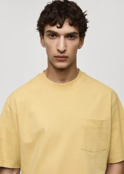 MANGO Koszulki*Koszulka z 100% bawełny z kieszenią