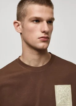 MANGO Koszulki*Koszulka z 100% bawełny z nadrukiem na piersi