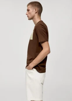 MANGO Koszulki*Koszulka z 100% bawełny z nadrukiem na piersi