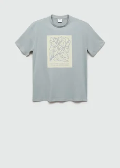 MANGO Koszulki*Koszulka z 100% bawełny z nadrukiem na piersi