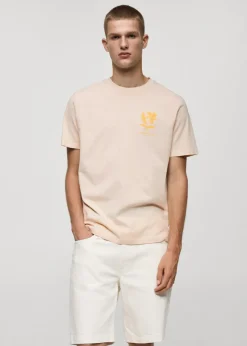 MANGO Koszulki*Koszulka z 100% bawełny z nadrukiem na piersi