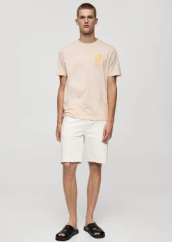 MANGO Koszulki*Koszulka z 100% bawełny z nadrukiem na piersi