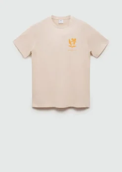 MANGO Koszulki*Koszulka z 100% bawełny z nadrukiem na piersi