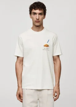 MANGO Koszulki*Koszulka z 100% bawełny z nadrukiem