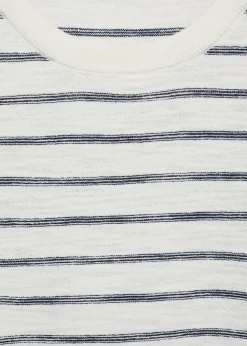 MANGO Koszulki*Koszulka z bawełnianej dzianiny w paski