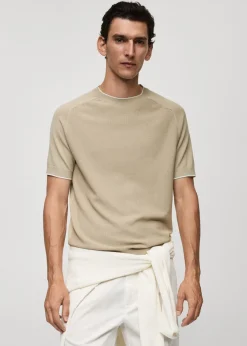 MANGO Kardigany I Swetry|Koszulki*Koszulka z cienkiej dzianiny z teksturą