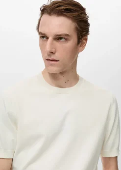 MANGO Koszulki*Koszulka z cienkiej dzianiny bawełnianej