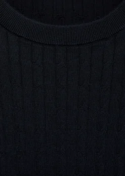 MANGO Koszulki*Koszulka z cienkiej dzianiny z plecionym motywem