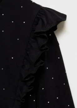 Dzieci MANGO Koszulki I Topy*Koszulka z cyrkoniami i falbanką