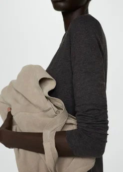 MANGO Koszulki*Koszulka z dekoltem w łódkę i długim rękawem