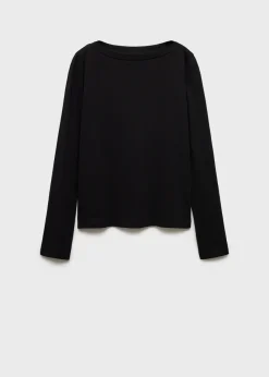 MANGO Koszulki*Koszulka z dekoltem w łódkę i długim rękawem