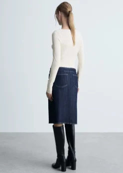 MANGO Koszulki*Koszulka z dekoltem w łódkę i długim rękawem