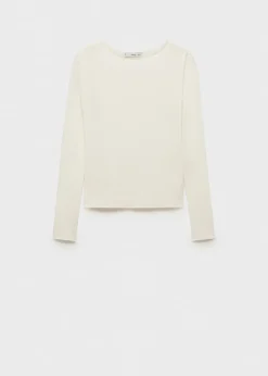 MANGO Koszulki*Koszulka z dekoltem w łódkę i długim rękawem