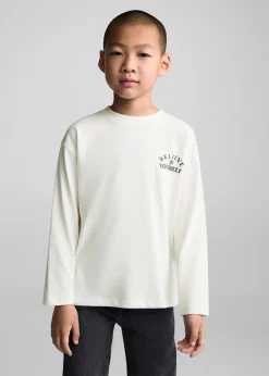 Dzieci MANGO Koszulki*Koszulka z długiem rękawem i nadrukiem