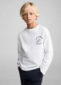 Dzieci MANGO Koszulki*Koszulka z długiem rękawem i nadrukiem