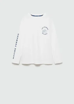Dzieci MANGO Koszulki*Koszulka z długiem rękawem i nadrukiem