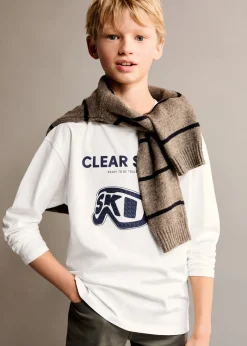 Dzieci MANGO Koszulki*Koszulka z długiem rękawem i nadrukiem