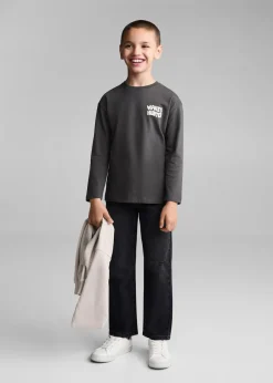 Dzieci MANGO Koszulki*Koszulka z długiem rękawem i nadrukiem