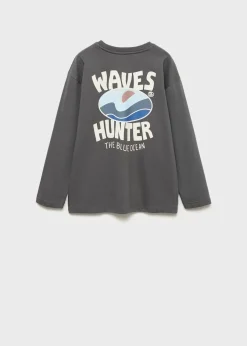 Dzieci MANGO Koszulki*Koszulka z długiem rękawem i nadrukiem