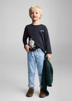 Dzieci MANGO Koszulki*Koszulka z długiem rękawem i nadrukiem