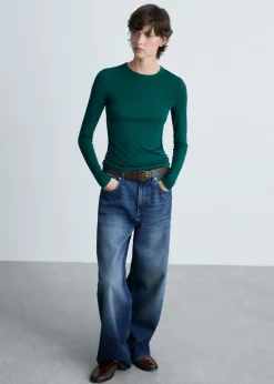 MANGO Koszulki*Koszulka z długim rękawem i okrągłym dekoltem