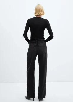 MANGO Koszulki*Koszulka z długim rękawem i okrągłym dekoltem