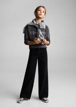 Dzieci MANGO Koszulki I Topy*Koszulka z długim rękawem i strasem