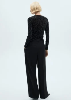 MANGO Topy|Koszulki*Koszulka z długim rękawem i strasem