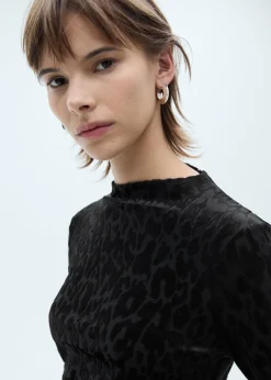 MANGO Koszulki*Koszulka z długim rękawem w lamparcie cętki