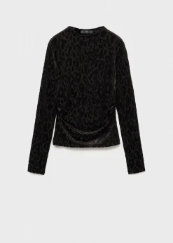 MANGO Koszulki*Koszulka z długim rękawem w lamparcie cętki