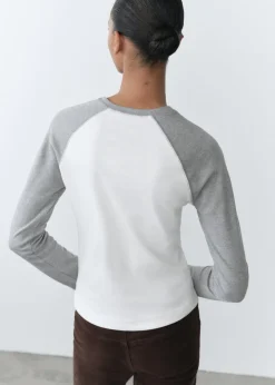 MANGO Koszulki*Koszulka z długimi kontrastowymi rękawami