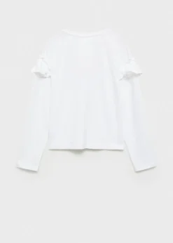 Dzieci MANGO Koszulki I Topy*Koszulka z długimi rękawami i falbankami