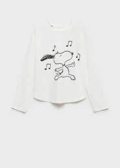 Dzieci MANGO Koszulki I Topy*Koszulka z długimi rękawami i nadrukiem Snoopiego