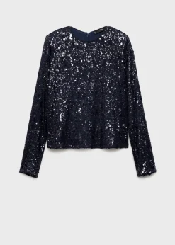 MANGO Koszulki*Koszulka z długimi rękawami i cekinami