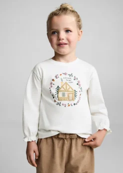 Dzieci MANGO Koszulki*Koszulka z długimi rękawami i aplikacjami