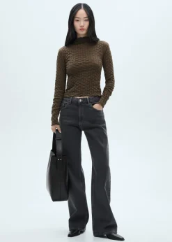 MANGO Koszulki*Koszulka z długimi rękawami i marszczeniem