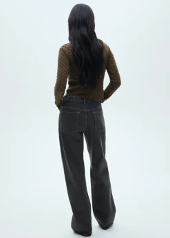 MANGO Koszulki*Koszulka z długimi rękawami i marszczeniem