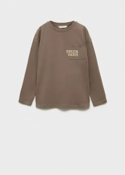 Dzieci MANGO Koszulki*Koszulka z długimi rękawami i haftem