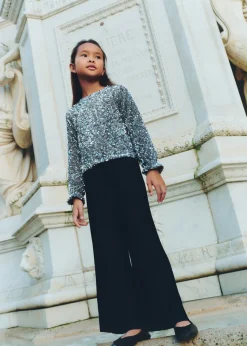 Dzieci MANGO Koszulki I Topy*Koszulka z długimi rękawami i cekinami