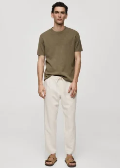 MANGO Koszulki*Koszulka z dzianiny bawełnianej