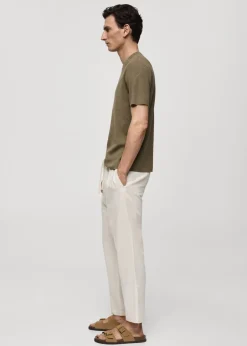 MANGO Koszulki*Koszulka z dzianiny bawełnianej