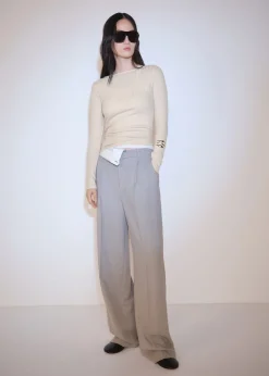 MANGO Koszulki*Koszulka z dzianiny pointelle z długimi rękawami