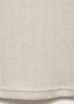 MANGO Koszulki*Koszulka z dzianiny pointelle z długimi rękawami