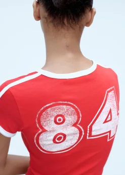 MANGO Koszulki*Koszulka z dzianiny z kontrastowym zakończeniem