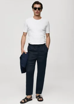 MANGO Kardigany I Swetry|Koszulki*Koszulka z dzianiny z tencelu z warkoczami