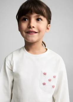 Dzieci MANGO Koszulki*Koszulka z kieszenią w kwiaty